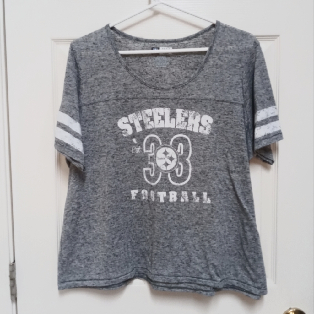 NFL Steelers Short Gray Tee Shirt